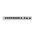 Zyxel XGS1010-12-ZZ0102F łącza sieciowe Nie zarządzany Gigabit Ethernet (10/100/1000) Szary Zyxel