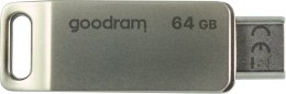 Goodram ODA3 pamięć USB 64 GB USB Type-A / USB Type-C 3.2 Gen 1 (3.1 Gen 1) Srebrny Goodram