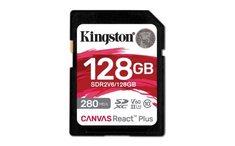 Kingston Technology Canvas React Plus 128 GB SDXC UHS-II Klasa 10 Kingston Technology