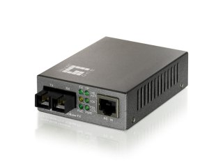 LevelOne FVT-0104TXFC konwerter sieciowy 100 Mbit/s Pojedynczy Czarny LevelOne