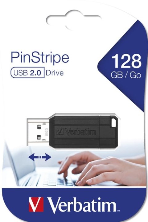 Verbatim PinStripe 128GB pamięć USB USB Typu-A 2.0 Czarny Verbatim