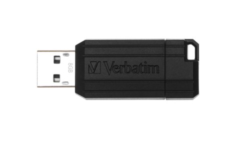 Verbatim PinStripe pamięć USB 8 GB USB Typu-A 2.0 Czarny Verbatim