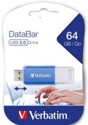 Verbatim V DataBar pamięć USB 64 GB USB Typu-A 2.0 Niebieski Verbatim