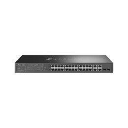 TP-Link Omada SL2428P łącza sieciowe Zarządzany L2 Fast Ethernet (10/100) Obsługa PoE 1U Czarny TP-Link