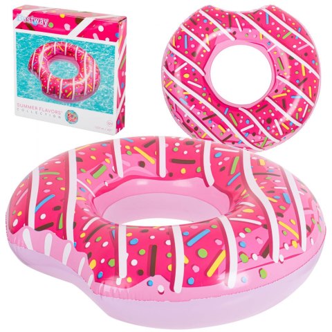 BESTWAY 36118 Kółko do pływania koło dmuchane Donut różowe 107cm max 100kg