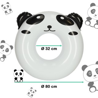 Kółko do pływania koło dmuchane panda 80cm max 60kg