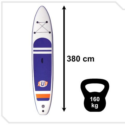 SUP Deska pompowana z akcesoriami Paddleboard 380cm 160kg