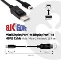 CLUB3D Mini DisplayPort to DisplayPort 1.4 HBR3 8K60Hz Cable, 2 Meter / 6.56 Feet CLUB3D