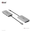 CLUB3D CSV-1547 huby i koncentratory USB 3.2 Gen 2 (3.1 Gen 2) Type-C 10000 Mbit/s Czarny, Srebrny CLUB3D