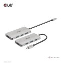 CLUB3D CSV-1547 huby i koncentratory USB 3.2 Gen 2 (3.1 Gen 2) Type-C 10000 Mbit/s Czarny, Srebrny CLUB3D