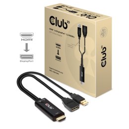 CLUB3D HDMI 2.0 TO DISPLAYPORT 1.2 4K60HZ HDR M/F ACTIVE ADAPTER Czarny CLUB3D