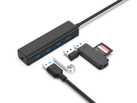 Conceptronic CTC4USB3 huby i koncentratory USB 3.2 Gen 1 (3.1 Gen 1) Type-C 5000 Mbit/s Czarny Conceptronic