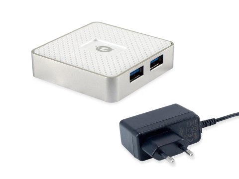 Conceptronic HUBBIES03W huby i koncentratory USB 3.2 Gen 1 (3.1 Gen 1) Micro-B 5000 Mbit/s Biały Conceptronic