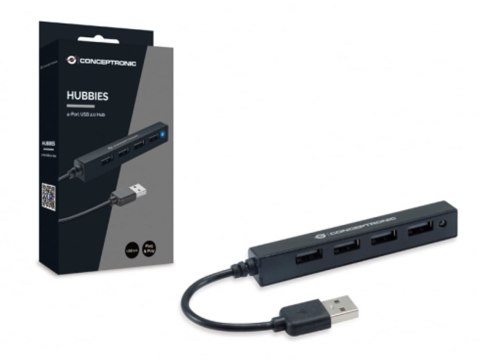 Conceptronic HUBBIES05B huby i koncentratory USB 2.0 480 Mbit/s Czarny Conceptronic