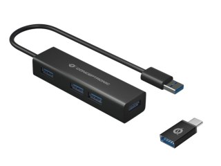 Conceptronic HUBBIES06B huby i koncentratory USB 3.2 Gen 1 (3.1 Gen 1) Type-A 5000 Mbit/s Czarny Conceptronic