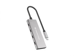 Conceptronic HUBBIES16G huby i koncentratory USB 3.2 Gen 2 (3.1 Gen 2) Type-C 10000 Mbit/s Szary Conceptronic