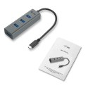 I-tec Metal C31HUBMETAL403 huby i koncentratory USB 3.2 Gen 1 (3.1 Gen 1) Type-C 5000 Mbit/s Szary I-tec