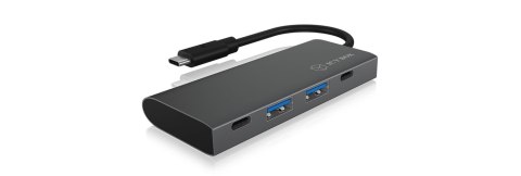 ICY BOX IB-HUB1428-C31 USB 3.2 Gen 2 (3.1 Gen 2) Type-C 10000 Mbit/s Antracyt, Czarny ICY BOX