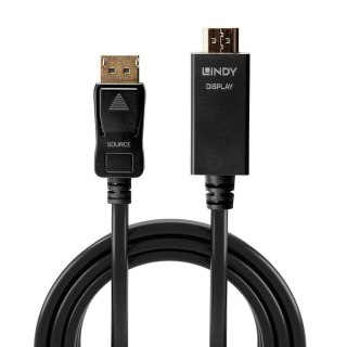 Lindy 36920 adapter kablowy 0,5 m DisplayPort HDMI Typu A (Standard) Czarny Lindy