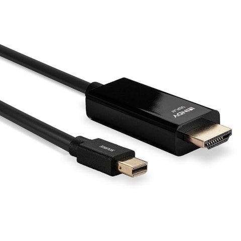 Lindy 36926 adapter kablowy 1 m HDMI Typu A (Standard) Mini DisplayPort Czarny Lindy