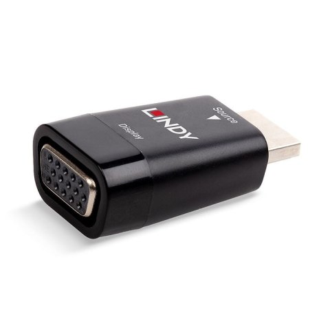 Lindy 38194 adapter kablowy HDMI Typu A (Standard) VGA Czarny Lindy