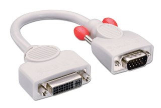 Lindy 41223 adapter kablowy 0,2 m DVI-I VGA (D-Sub) Szary Lindy