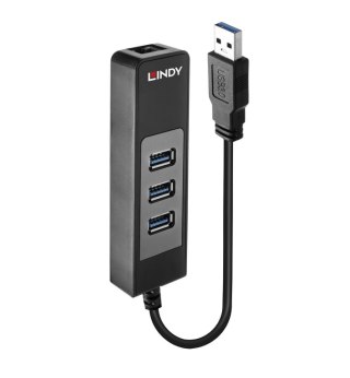 Lindy 43176 huby i koncentratory USB 3.2 Gen 1 (3.1 Gen 1) Type-A 5000 Mbit/s Czarny Lindy