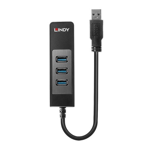 Lindy 43176 huby i koncentratory USB 3.2 Gen 1 (3.1 Gen 1) Type-A 5000 Mbit/s Czarny Lindy