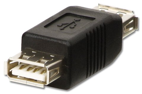 Lindy 71230 zmieniacz płci / kabli USB A Czarny Lindy