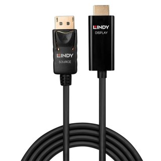 Lindy 40914 adapter kablowy 0,5 m HDMI Typu A (Standard) DisplayPort Czarny Lindy