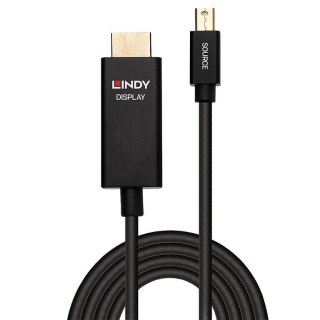 Lindy 40920 adapter kablowy 0,5 m Mini DisplayPort HDMI Czarny Lindy