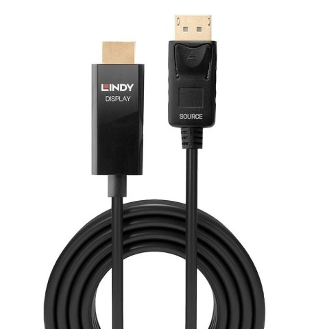 Lindy 40924 adapter kablowy 0,5 m DisplayPort HDMI Typu A (Standard) Czarny Lindy