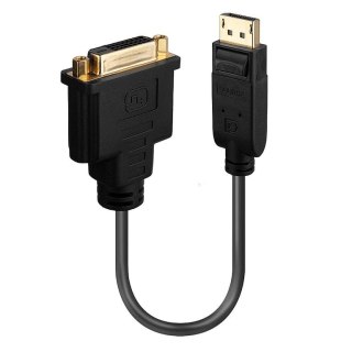 Lindy 41004 adapter kablowy 0,15 m DisplayPort DVI-D Czarny Lindy