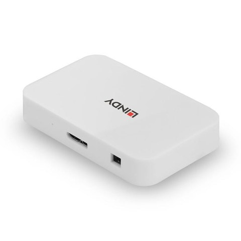 Lindy 43143 huby i koncentratory USB 3.2 Gen 1 (3.1 Gen 1) Type-A 5000 Mbit/s Biały Lindy