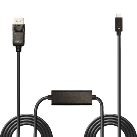 Lindy 43305 adapter kablowy 5 m USB Type-C DisplayPort Czarny Lindy