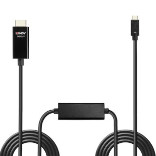 Lindy 43315 adapter kablowy 5 m USB Type-C HDMI Typu A (Standard) Czarny Lindy