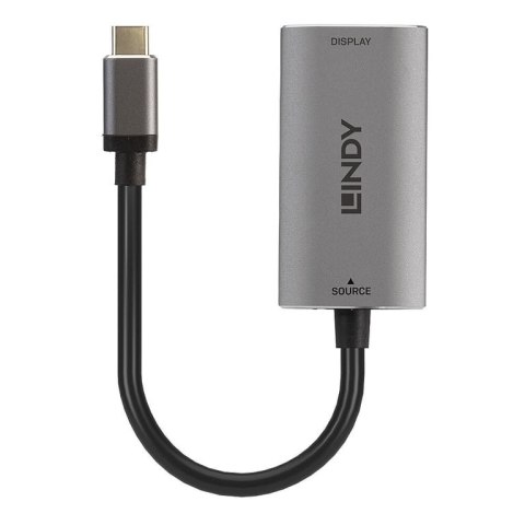 Lindy 43327 adapter kablowy 0,11 m USB Type-C HDMI Czarny, Szary Lindy