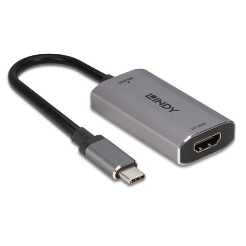 Lindy 43327 adapter kablowy 0,11 m USB Type-C HDMI Czarny, Szary Lindy