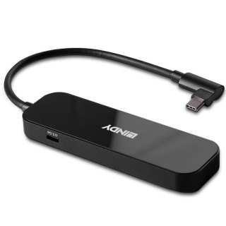 Lindy 43334 huby i koncentratory USB 3.2 Gen 2 (3.1 Gen 2) Type-C 10000 Mbit/s Czarny Lindy