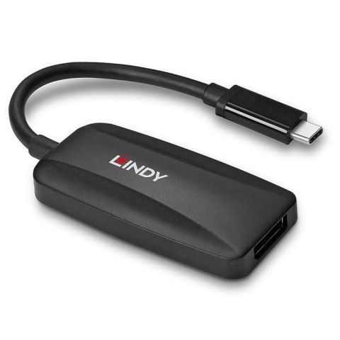 Lindy 43337 adapter kablowy 0,13 m USB Type-C DisplayPort Czarny Lindy