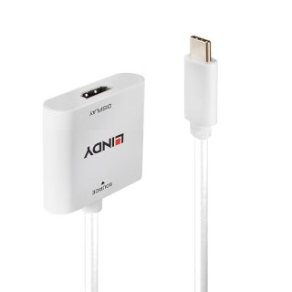 Lindy 43339 adapter kablowy 0,1 m USB Type-C HDMI Biały Lindy