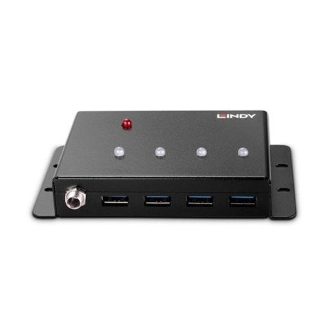 Lindy 43374 huby i koncentratory USB 3.2 Gen 1 (3.1 Gen 1) Type-B 5000 Mbit/s Czarny Lindy