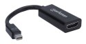 Manhattan 151528 adapter kablowy 0,12 m Mini DisplayPort HDMI Typu A (Standard) Czarny Manhattan