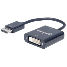 Manhattan 152228 adapter kablowy 0,23 m DisplayPort DVI-D Czarny Manhattan