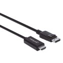 Manhattan 153218 adapter kablowy 3 m DisplayPort HDMI Czarny Manhattan