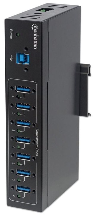 Manhattan 164405 huby i koncentratory USB 3.2 Gen 1 (3.1 Gen 1) Type-B 5000 Mbit/s Czarny Manhattan