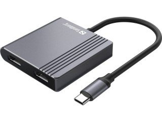 Sandberg 136-44 huby i koncentratory USB 3.2 Gen 1 (3.1 Gen 1) Type-C Szary Sandberg