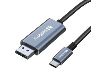 Sandberg 136-51 adapter kablowy 2 m USB Type-C DisplayPort Czarny, Szary Sandberg