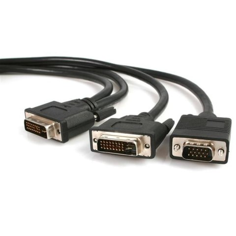 StarTech DVIVGAYMM6 adapter kablowy 1,8 m DVI-I DVI-D + VGA (D-Sub) Czarny StarTech.com