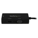 StarTech MDP2VGDVHD adapter kablowy 0,15 m Mini DisplayPort DVI-D + VGA (D-Sub) + HDMI Czarny StarTech.com